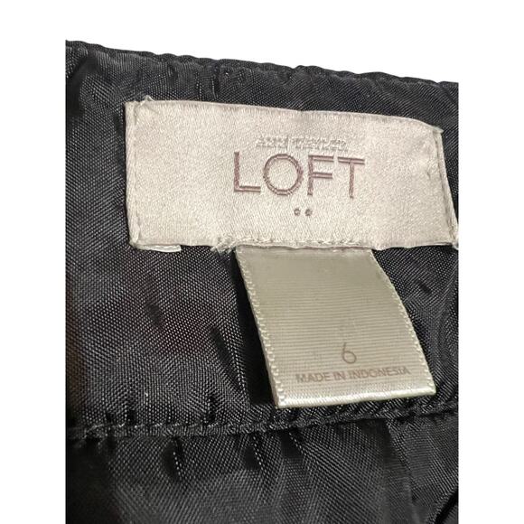 Ann Taylor Loft Tweed Black Colorful Mini Straight Pencil Skirt Size 6 - Picture 3 of 9